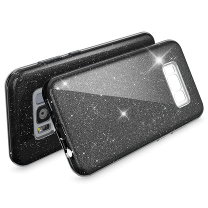 NALIA Glitzerhülle für Samsung Galaxy S8 Plus – Funkelnder Glitzer-Look & Grip – SHINEPOP (Silikon Case) – Marke aus Berlin