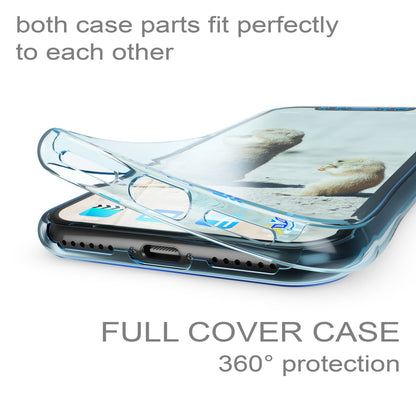 NALIA 360 Grad Handyhülle kompatibel mit Apple iPhone X XS, Full-Cover vorne hinten Hülle Doppel-Schutz, Dünn Ganzkörper Case Silikon Etui Handytasche Displayschutz Rückseite