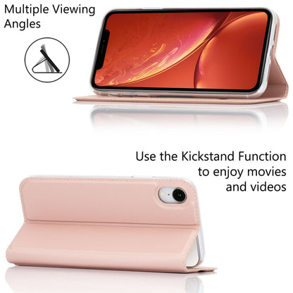 NALIA Klapphülle kompatibel mit Apple iPhone XR, Slim Flip Case Kunst-Leder Handyhülle Hard Cover Etui 360 Grad Hülle, Handy-Tasche Phone Book Bumper Schutzhülle Wallet Skin Klappbar
