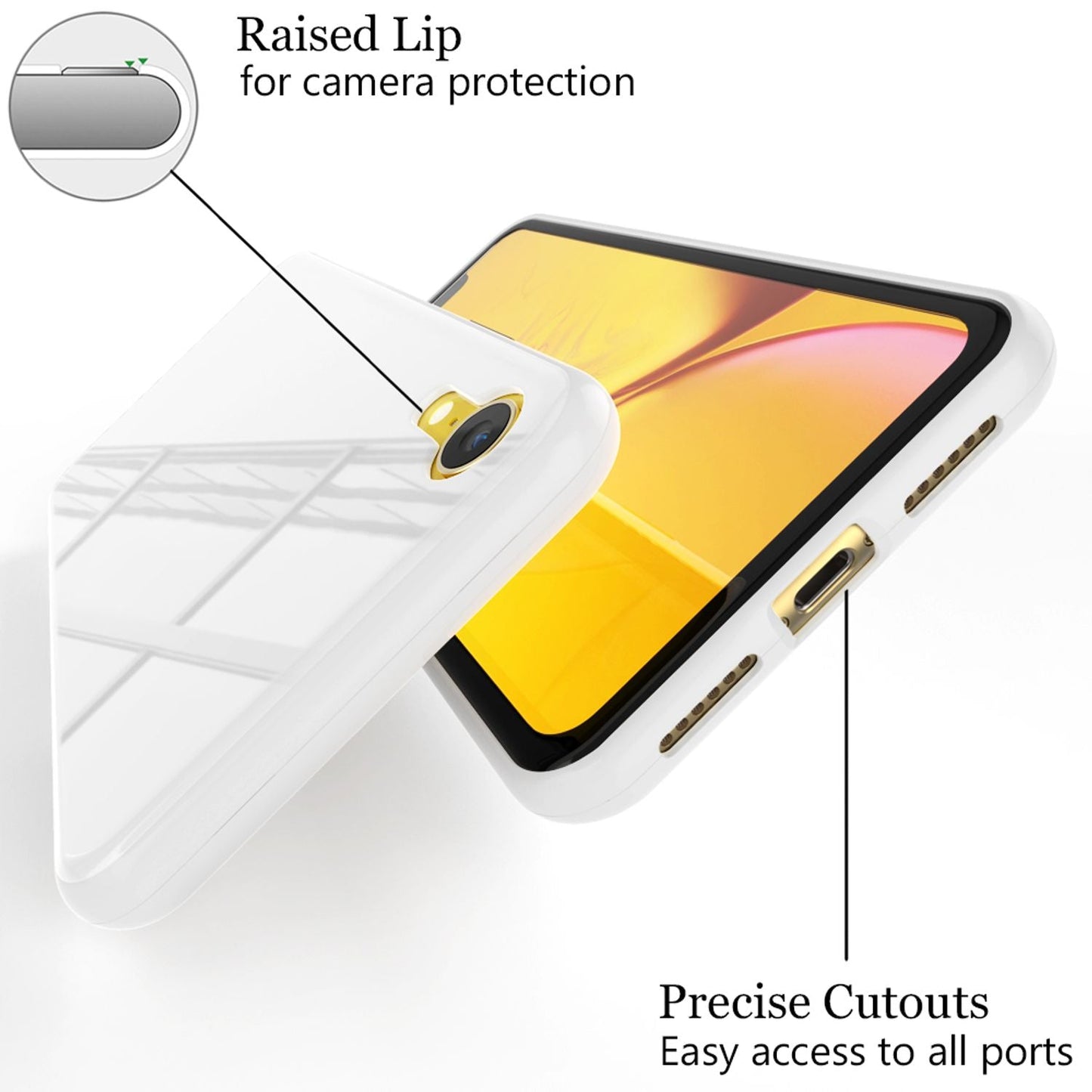 NALIA Magnetische 360° Glas Hülle kompatibel mit iPhone XR, Ultra-Slim Hard-Case Dünnes Hartglas Back-Cover mit Rahmen & Display-Schutz, Full-Body Schutzhülle Bumper Handy-Tasche Etui