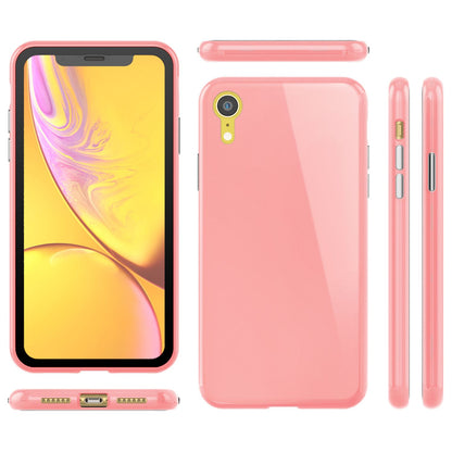 NALIA Magnetische 360° Glas Hülle kompatibel mit iPhone XR, Ultra-Slim Hard-Case Dünnes Hartglas Back-Cover mit Rahmen & Display-Schutz, Full-Body Schutzhülle Bumper Handy-Tasche Etui