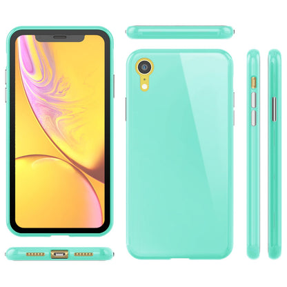 NALIA Magnetische 360° Glas Hülle kompatibel mit iPhone XR, Ultra-Slim Hard-Case Dünnes Hartglas Back-Cover mit Rahmen & Display-Schutz, Full-Body Schutzhülle Bumper Handy-Tasche Etui