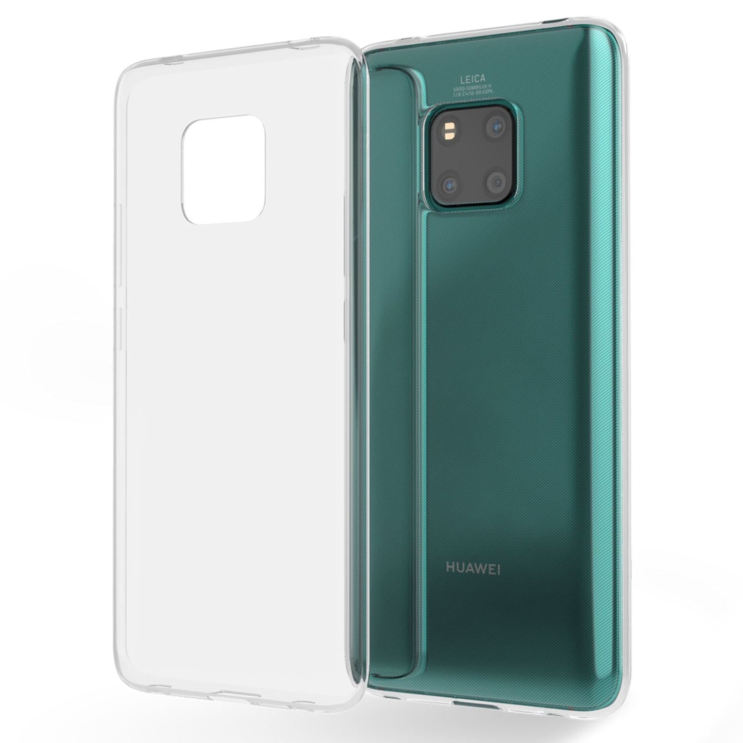 NALIA Transparente Silikonhülle für Huawei Mate 20 Pro – Anti-Gelb & Rutschfest – GLAZE (Handyhülle Kristallklar, Schlank & Stoßfest) – Marke aus Berlin