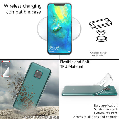 NALIA Transparente Silikonhülle für Huawei Mate 20 Pro – Anti-Gelb & Rutschfest – GLAZE (Handyhülle Kristallklar, Schlank & Stoßfest) – Marke aus Berlin