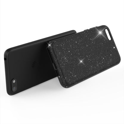 NALIA Glitzerhülle für Huawei Y5 (2018) – Funkelnder Glitzer-Look & Grip – SHINEPOP (Silikon Case) – Marke aus Berlin