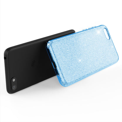 NALIA Glitzerhülle für Huawei Y5 (2018) – Funkelnder Glitzer-Look & Grip – SHINEPOP (Silikon Case) – Marke aus Berlin