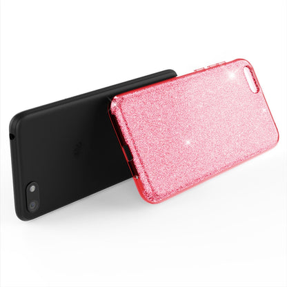 NALIA Glitzerhülle für Huawei Y5 (2018) – Funkelnder Glitzer-Look & Grip – SHINEPOP (Silikon Case) – Marke aus Berlin