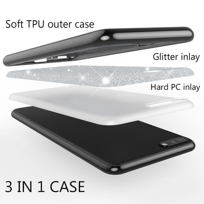 NALIA Glitzerhülle für Huawei Y6 (2018) – Funkelnder Glitzer-Look & Grip – SHINEPOP (Silikon Case) – Marke aus Berlin