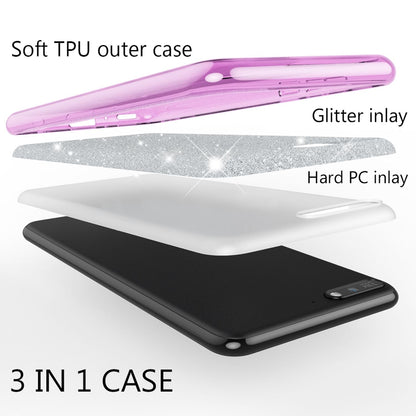 NALIA Glitzerhülle für Huawei Y6 (2018) – Funkelnder Glitzer-Look & Grip – SHINEPOP (Silikon Case) – Marke aus Berlin