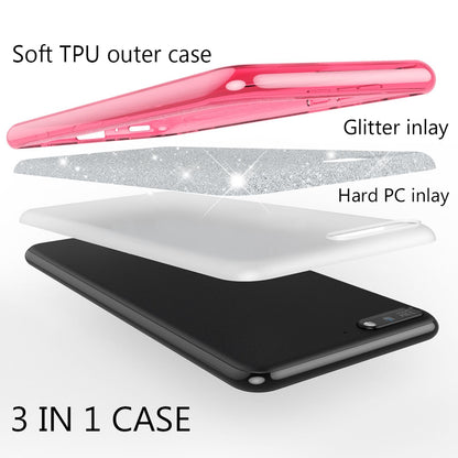 NALIA Glitzerhülle für Huawei Y6 (2018) – Funkelnder Glitzer-Look & Grip – SHINEPOP (Silikon Case) – Marke aus Berlin