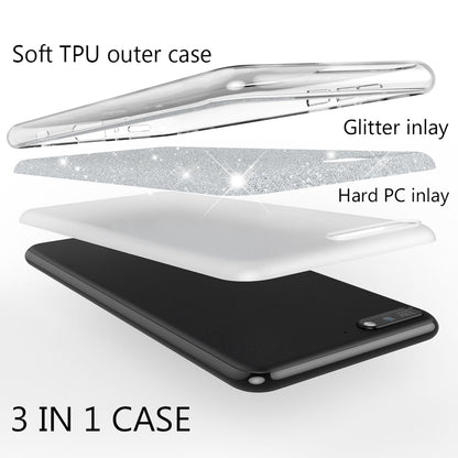 NALIA Glitzerhülle für Huawei Y6 (2018) – Funkelnder Glitzer-Look & Grip – SHINEPOP (Silikon Case) – Marke aus Berlin
