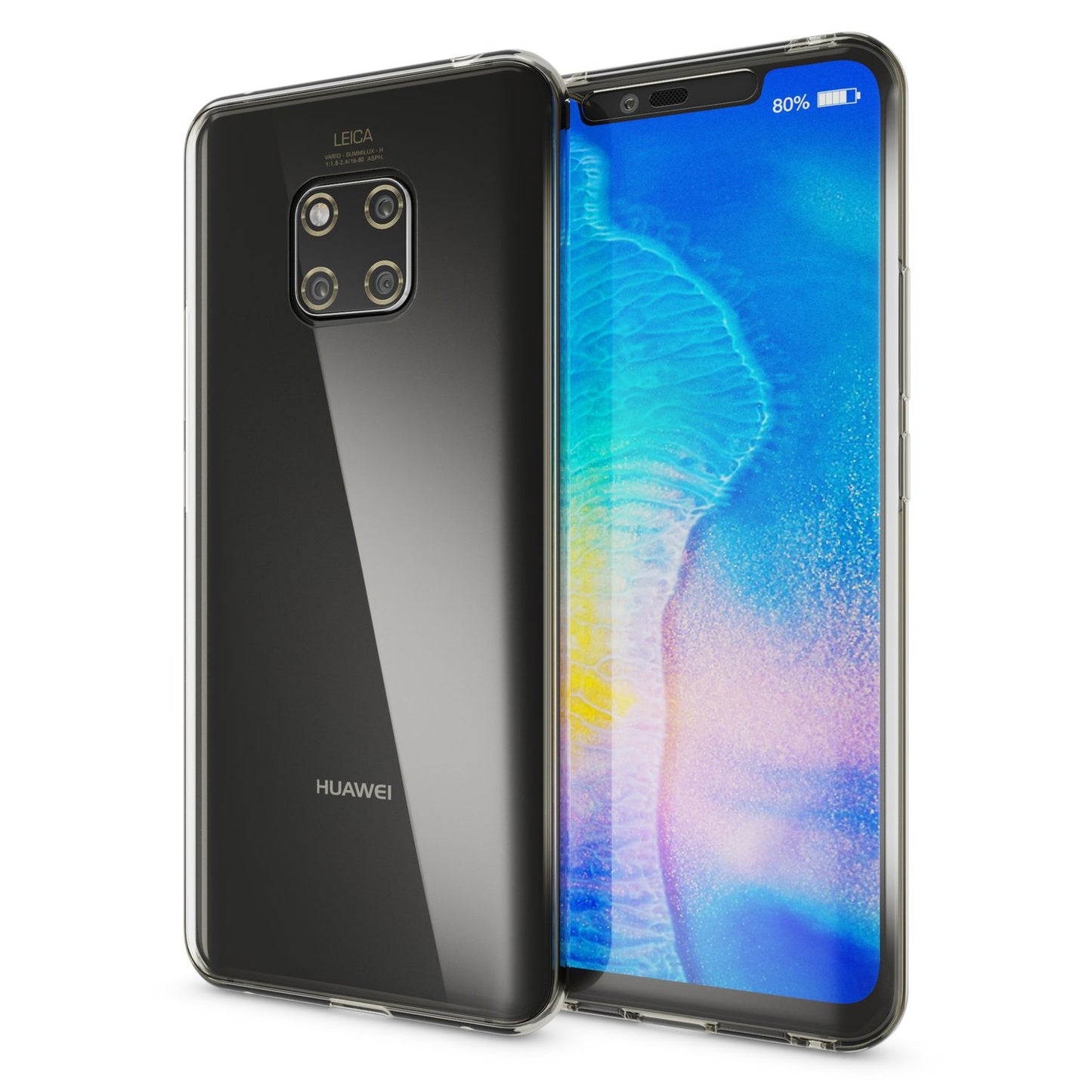 NALIA 360 Grad Hülle kompatibel mit Huawei Mate20 Pro, Full Cover Rundum Doppel-Schutz, Dünnes Ganzkörper Case Silikon Etui Handytasche, Displayschutz & Rückseite Handyhülle