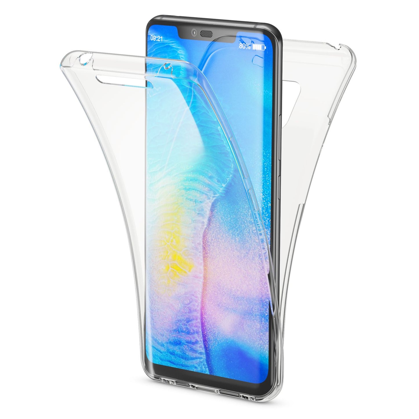 NALIA 360 Grad Hülle kompatibel mit Huawei Mate20 Pro, Full Cover Rundum Doppel-Schutz, Dünnes Ganzkörper Case Silikon Etui Handytasche, Displayschutz & Rückseite Handyhülle