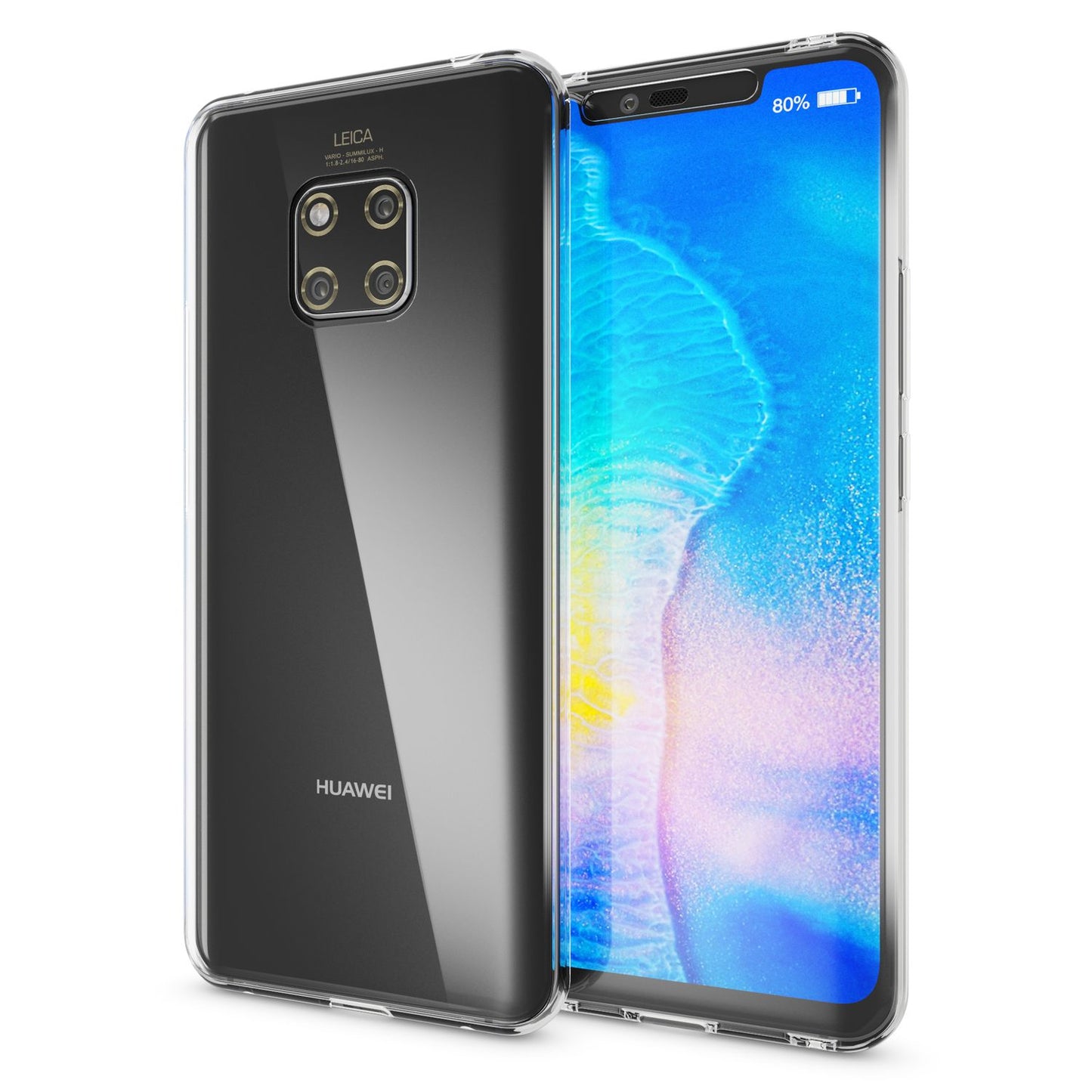 NALIA 360 Grad Hülle kompatibel mit Huawei Mate20 Pro, Full Cover Rundum Doppel-Schutz, Dünnes Ganzkörper Case Silikon Etui Handytasche, Displayschutz & Rückseite Handyhülle