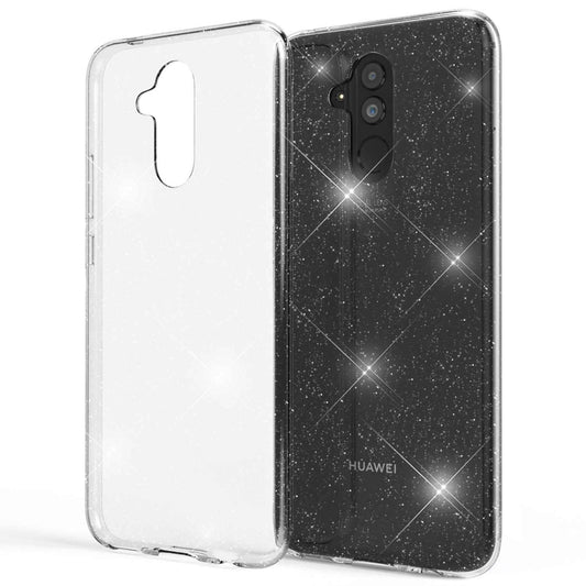 NALIA Glitzerhülle für Huawei Mate 20 Lite – Funkelndes Silikon Case – DAZZLIN (Transparent & Stoßfest) – Marke aus Berlin