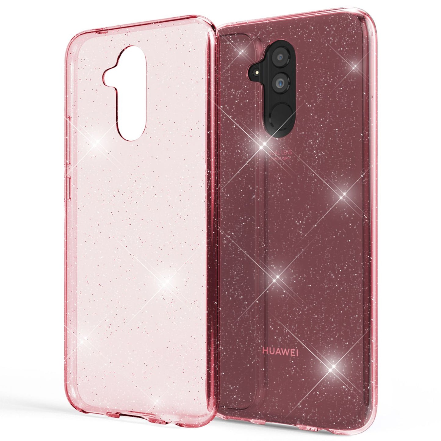 NALIA Glitzerhülle für Huawei Mate 20 Lite – Funkelndes Silikon Case – DAZZLIN (Transparent & Stoßfest) – Marke aus Berlin