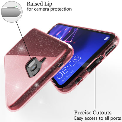 NALIA Glitzerhülle für Huawei Mate 20 Lite – Funkelndes Silikon Case – DAZZLIN (Transparent & Stoßfest) – Marke aus Berlin