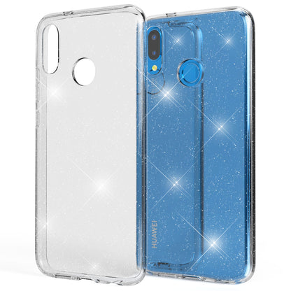 NALIA Glitzerhülle für Huawei P20 Lite – Funkelndes Silikon Case – DAZZLIN (Transparent & Stoßfest) – Marke aus Berlin