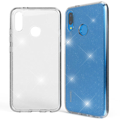NALIA Glitzerhülle für Huawei P20 Lite – Funkelndes Silikon Case – DAZZLIN (Transparent & Stoßfest) – Marke aus Berlin