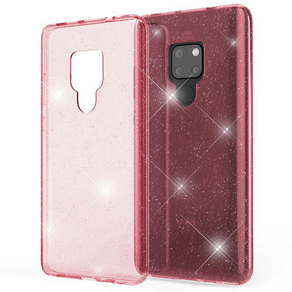 NALIA Glitzerhülle für Huawei Mate 20 – Funkelndes Silikon Case – DAZZLIN (Transparent & Stoßfest) – Marke aus Berlin