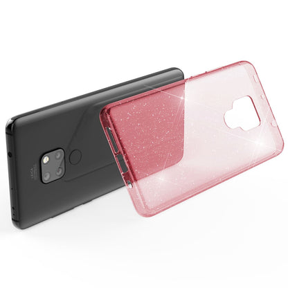 NALIA Glitzerhülle für Huawei Mate 20 – Funkelndes Silikon Case – DAZZLIN (Transparent & Stoßfest) – Marke aus Berlin
