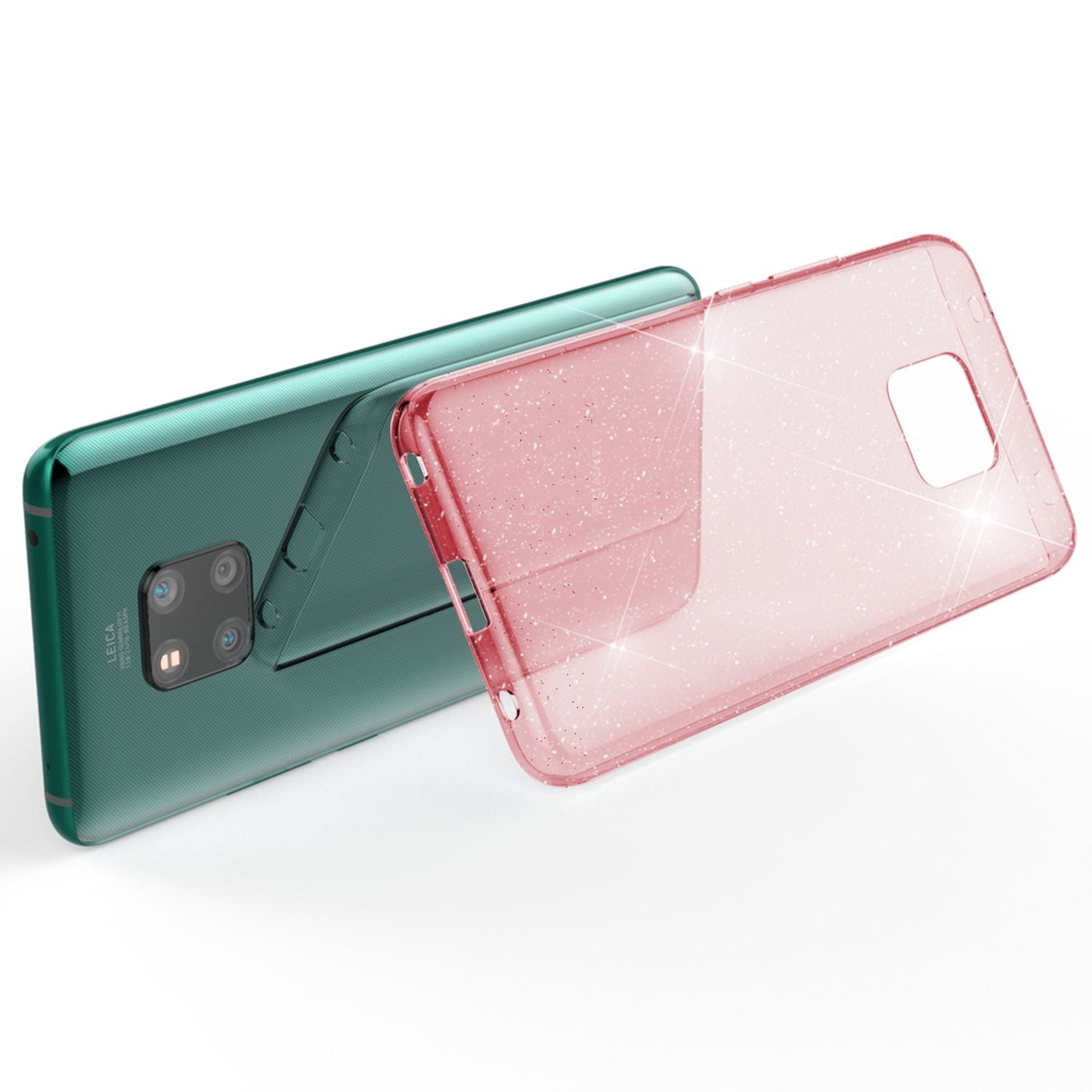NALIA Glitzerhülle für Huawei Mate 20 Pro – Funkelndes Silikon Case – DAZZLIN (Transparent & Stoßfest) – Marke aus Berlin