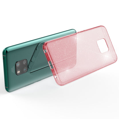 NALIA Glitzerhülle für Huawei Mate 20 Pro – Funkelndes Silikon Case – DAZZLIN (Transparent & Stoßfest) – Marke aus Berlin