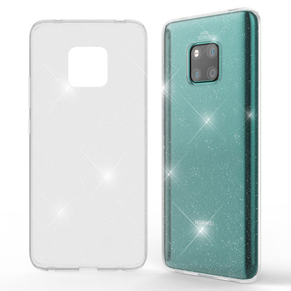 NALIA Glitzerhülle für Huawei Mate 20 Pro – Funkelndes Silikon Case – DAZZLIN (Transparent & Stoßfest) – Marke aus Berlin
