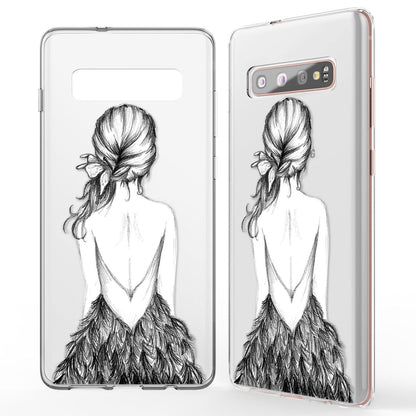 NALIA Hülle kompatibel mit Samsung Galaxy S10 Plus, Motiv Handyhülle Slim Silikon Case Cover Schutzhülle Dünn Durchsichtig, Etui Handy-Tasche Backcover Transparent Bumper