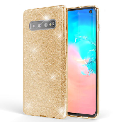 NALIA Glitzerhülle für Samsung Galaxy S10 – Funkelnder Glitzer-Look & Grip – SHINEPOP (Silikon Case) – Marke aus Berlin