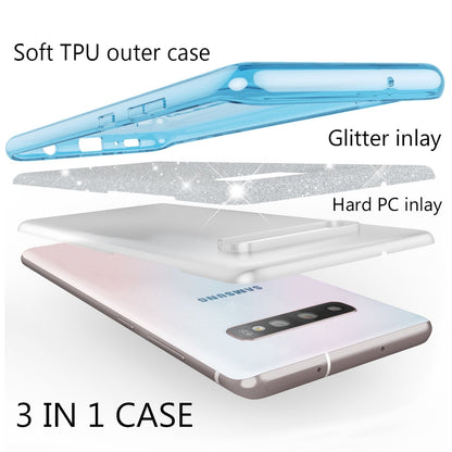 NALIA Glitzerhülle für Samsung Galaxy S10 – Funkelnder Glitzer-Look & Grip – SHINEPOP (Silikon Case) – Marke aus Berlin