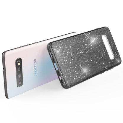 NALIA Glitzerhülle für Samsung Galaxy S10 – Funkelnder Glitzer-Look & Grip – SHINEPOP (Silikon Case) – Marke aus Berlin