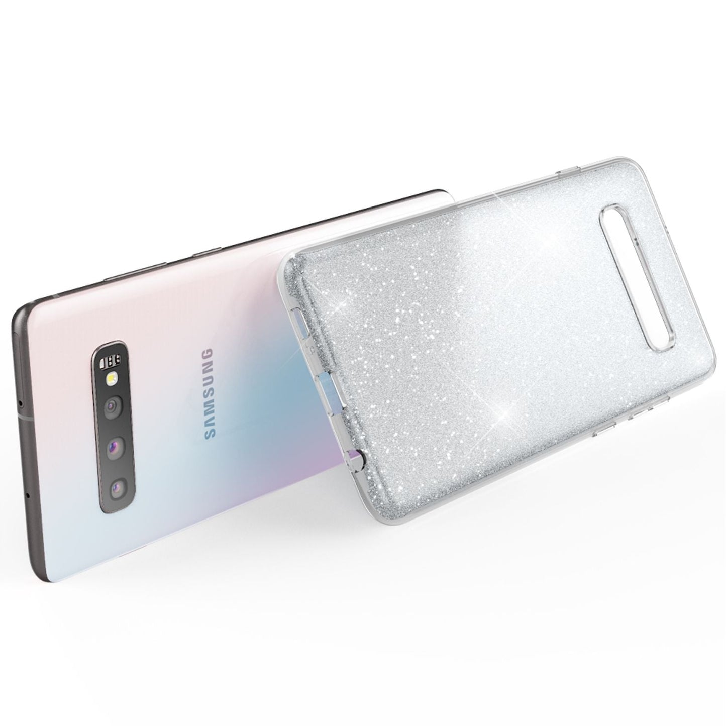 NALIA Glitzerhülle für Samsung Galaxy S10 – Funkelnder Glitzer-Look & Grip – SHINEPOP (Silikon Case) – Marke aus Berlin