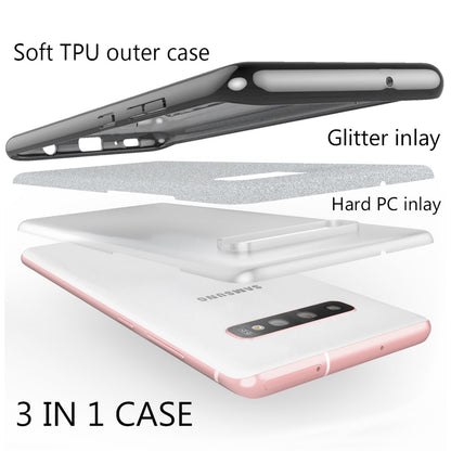 NALIA Glitzerhülle für Samsung Galaxy S10 Plus – Funkelnder Glitzer-Look & Grip – SHINEPOP (Silikon Case) – Marke aus Berlin