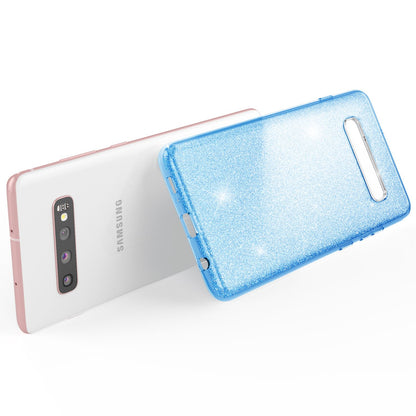 NALIA Glitzerhülle für Samsung Galaxy S10 Plus – Funkelnder Glitzer-Look & Grip – SHINEPOP (Silikon Case) – Marke aus Berlin