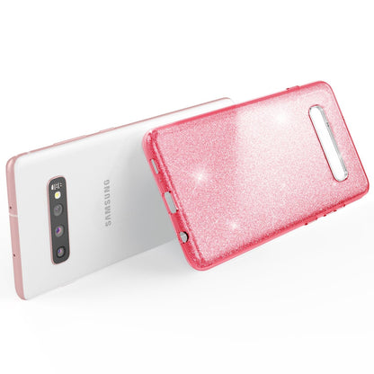 NALIA Glitzerhülle für Samsung Galaxy S10 Plus – Funkelnder Glitzer-Look & Grip – SHINEPOP (Silikon Case) – Marke aus Berlin