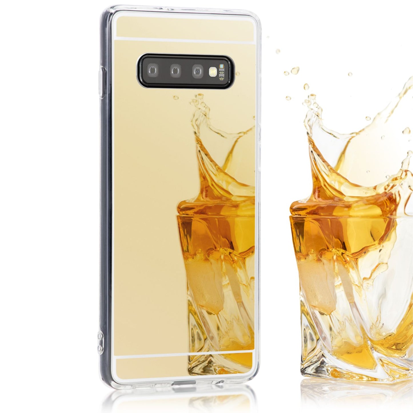 NALIA Spiegel Hülle kompatibel mit Samsung Galaxy S10, Ultra-Slim Handyhülle Mirror TPU Silikon Case, Dünne Schutz-Hülle Back-Cover Verspiegelt, Handy-Tasche Bumper Smart-Phone Etui