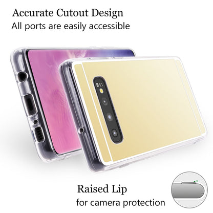 NALIA Spiegel Hülle kompatibel mit Samsung Galaxy S10, Ultra-Slim Handyhülle Mirror TPU Silikon Case, Dünne Schutz-Hülle Back-Cover Verspiegelt, Handy-Tasche Bumper Smart-Phone Etui