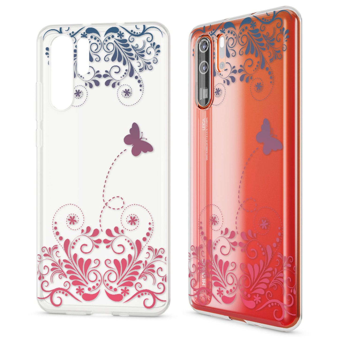 NALIA Hülle kompatibel mit Huawei P30 Pro, Motiv Handyhülle Ultra-Slim Silikon Case Crystal Cover Schutzhülle Durchsichtig Dünn, Handy-Tasche Backcover Transparent Bumper