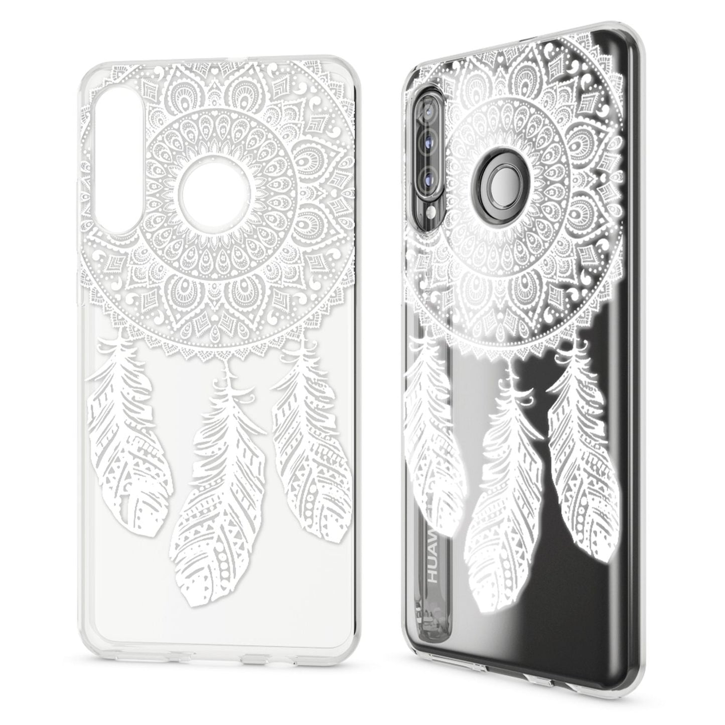NALIA Hülle kompatibel mit Huawei P30 Lite, Motiv Handyhülle Ultra-Slim Silikon Case Crystal Cover Schutzhülle Durchsichtig, Handy-Tasche Backcover Transparent Bumper