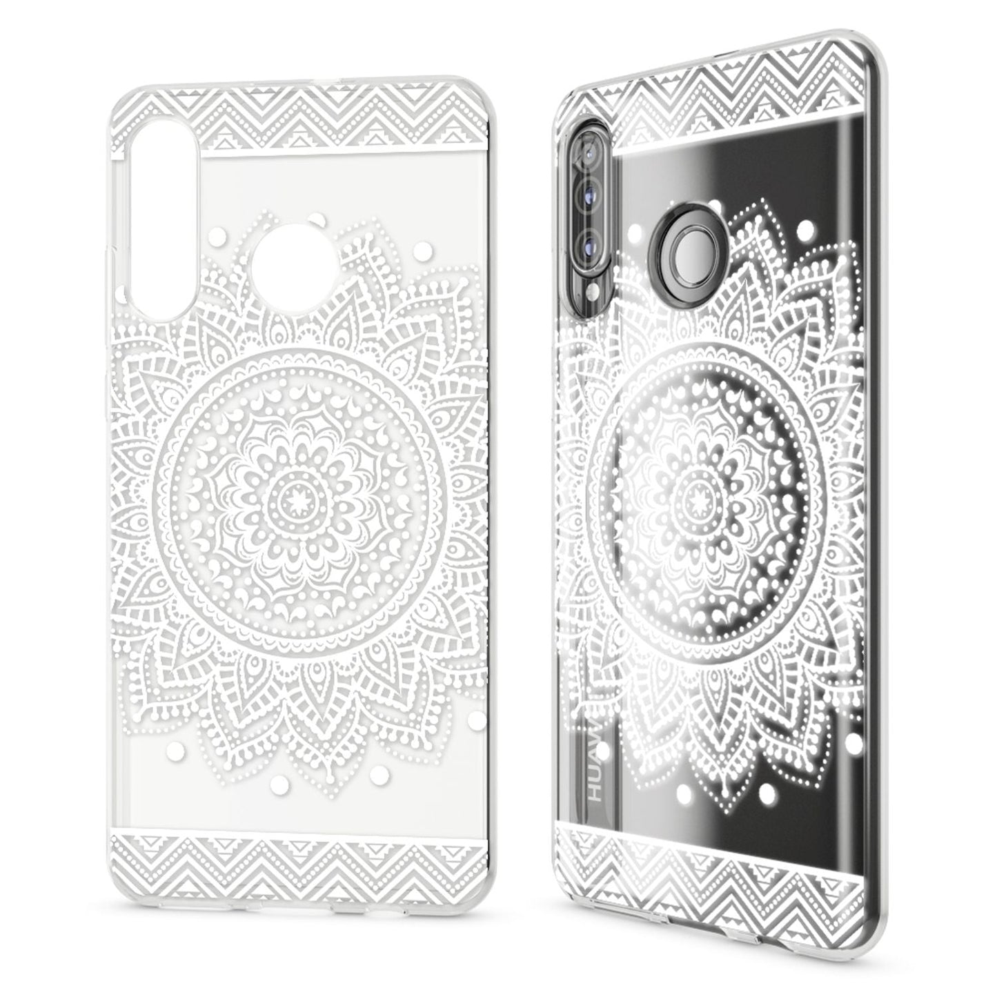 NALIA Hülle kompatibel mit Huawei P30 Lite, Motiv Handyhülle Ultra-Slim Silikon Case Crystal Cover Schutzhülle Durchsichtig, Handy-Tasche Backcover Transparent Bumper