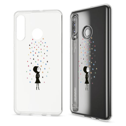 NALIA Hülle kompatibel mit Huawei P30 Lite, Motiv Handyhülle Ultra-Slim Silikon Case Crystal Cover Schutzhülle Durchsichtig, Handy-Tasche Backcover Transparent Bumper