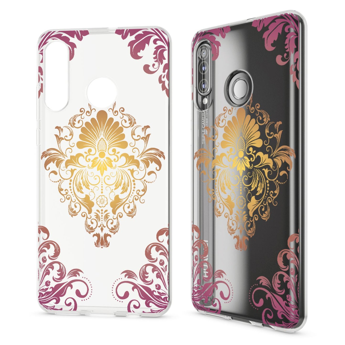 NALIA Hülle kompatibel mit Huawei P30 Lite, Motiv Handyhülle Ultra-Slim Silikon Case Crystal Cover Schutzhülle Durchsichtig, Handy-Tasche Backcover Transparent Bumper
