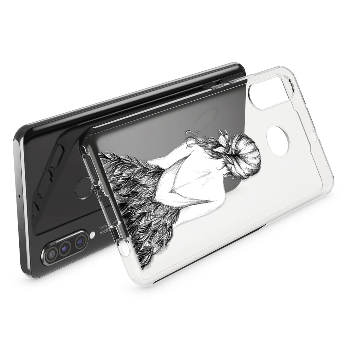 NALIA Hülle kompatibel mit Huawei P30 Lite, Motiv Handyhülle Ultra-Slim Silikon Case Crystal Cover Schutzhülle Durchsichtig, Handy-Tasche Backcover Transparent Bumper