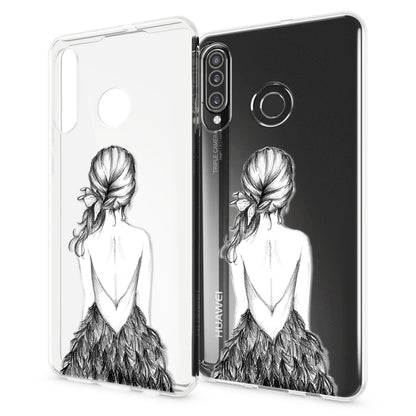 NALIA Hülle kompatibel mit Huawei P30 Lite, Motiv Handyhülle Ultra-Slim Silikon Case Crystal Cover Schutzhülle Durchsichtig, Handy-Tasche Backcover Transparent Bumper
