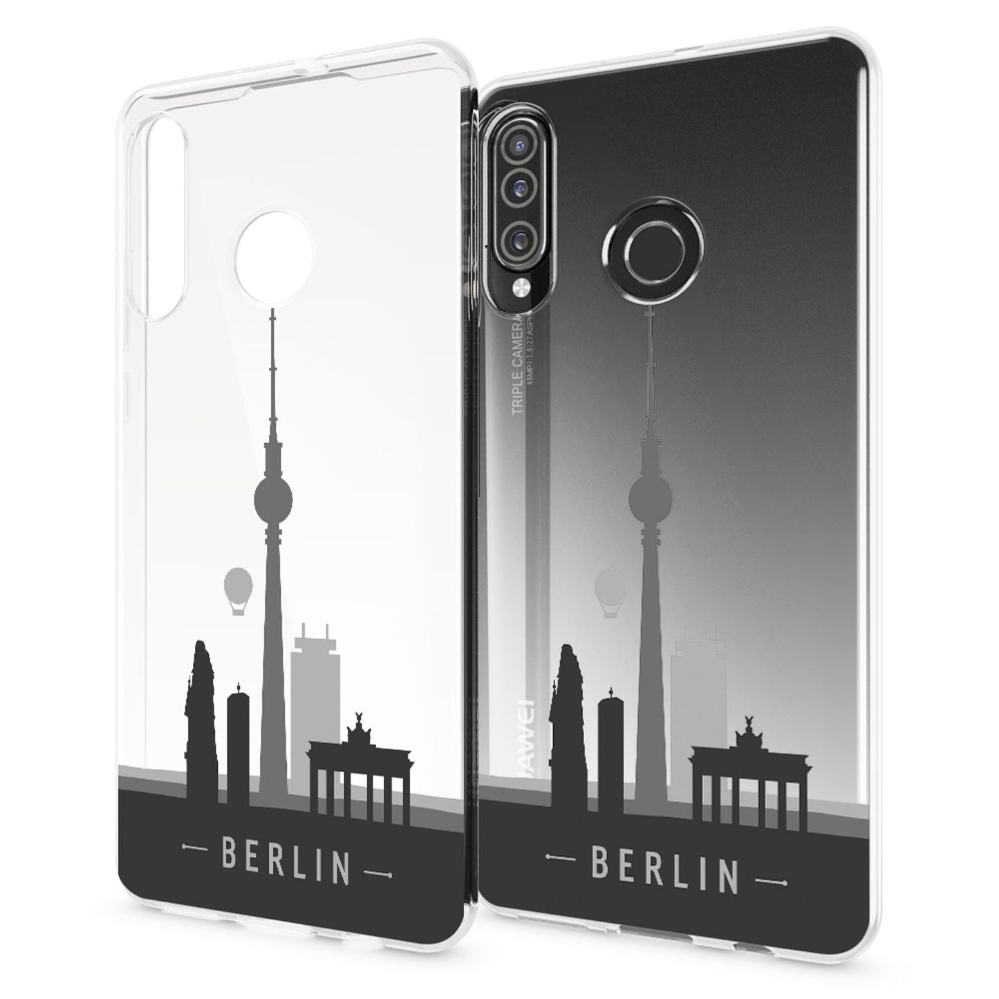 NALIA Hülle kompatibel mit Huawei P30 Lite, Motiv Handyhülle Ultra-Slim Silikon Case Crystal Cover Schutzhülle Durchsichtig, Handy-Tasche Backcover Transparent Bumper