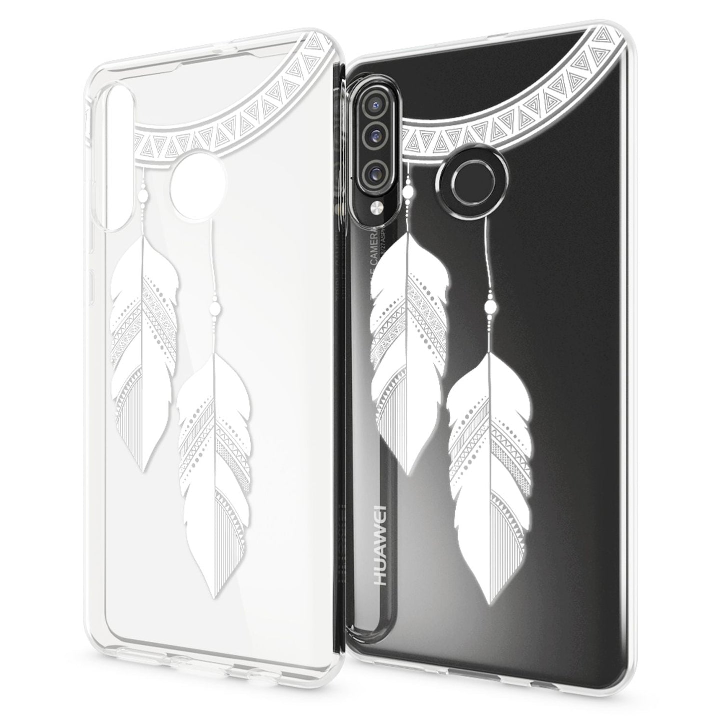 NALIA Hülle kompatibel mit Huawei P30 Lite, Motiv Handyhülle Ultra-Slim Silikon Case Crystal Cover Schutzhülle Durchsichtig, Handy-Tasche Backcover Transparent Bumper