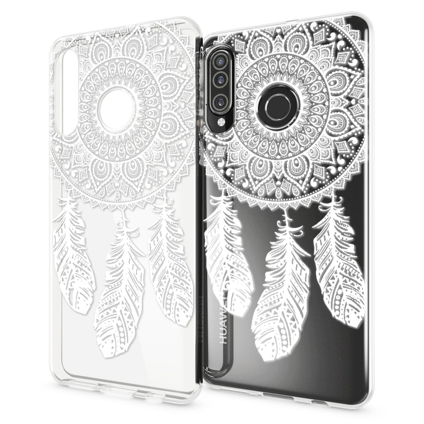 NALIA Hülle kompatibel mit Huawei P30 Lite, Motiv Handyhülle Ultra-Slim Silikon Case Crystal Cover Schutzhülle Durchsichtig, Handy-Tasche Backcover Transparent Bumper