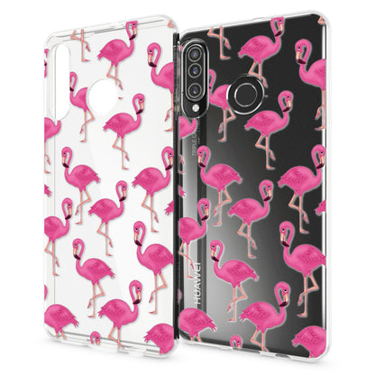 NALIA Hülle kompatibel mit Huawei P30 Lite, Motiv Handyhülle Ultra-Slim Silikon Case Crystal Cover Schutzhülle Durchsichtig, Handy-Tasche Backcover Transparent Bumper