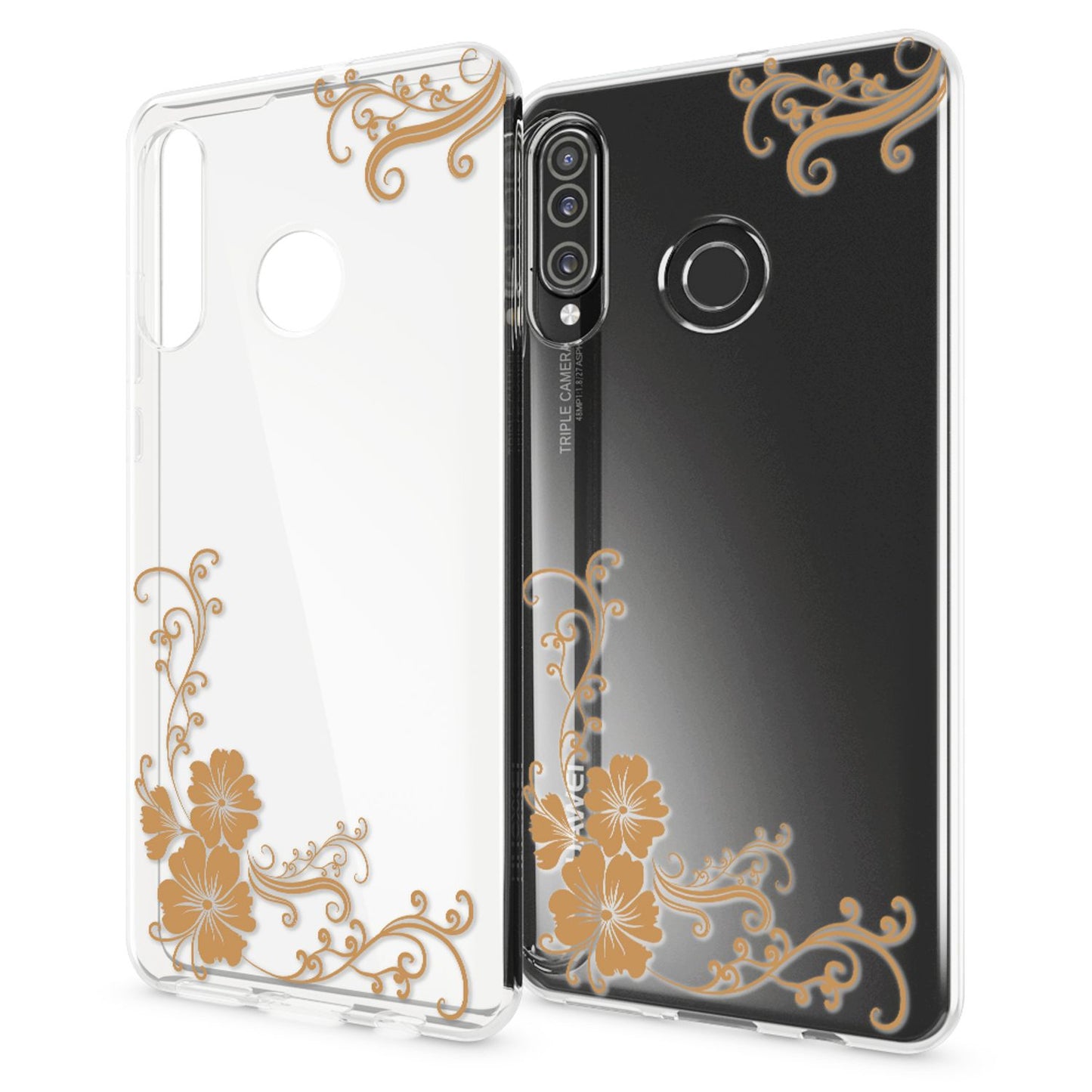 NALIA Hülle kompatibel mit Huawei P30 Lite, Motiv Handyhülle Ultra-Slim Silikon Case Crystal Cover Schutzhülle Durchsichtig, Handy-Tasche Backcover Transparent Bumper